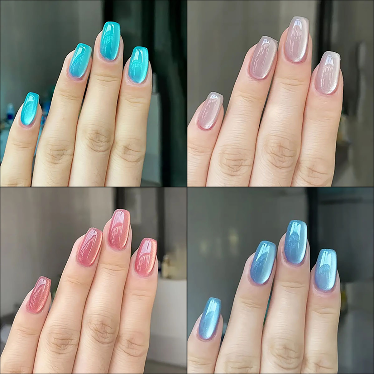 Nail Art Pink Cat Eye - 24 uds/30 Uds uñas postizas de