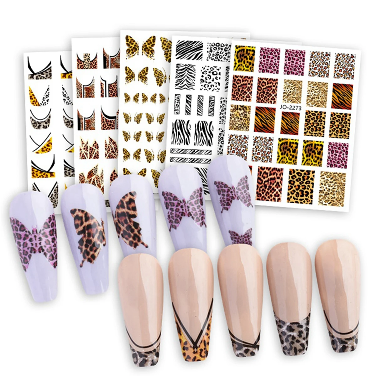 Nail Art Zebra Design - Serie de pegatinas con estampado de