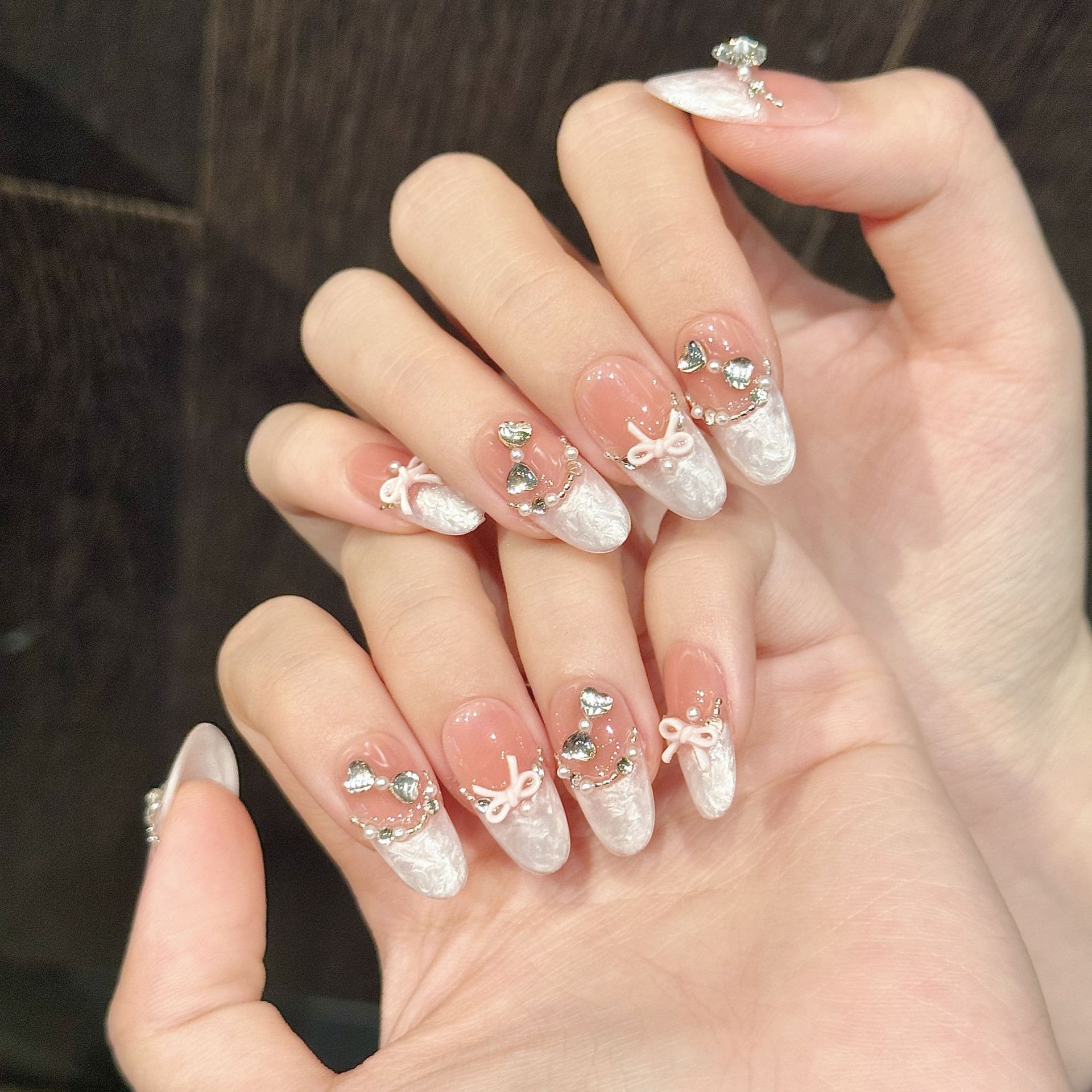 10 Uds. De uñas postizas hecha - Nail Art Pink Cat Eye reseña y precio