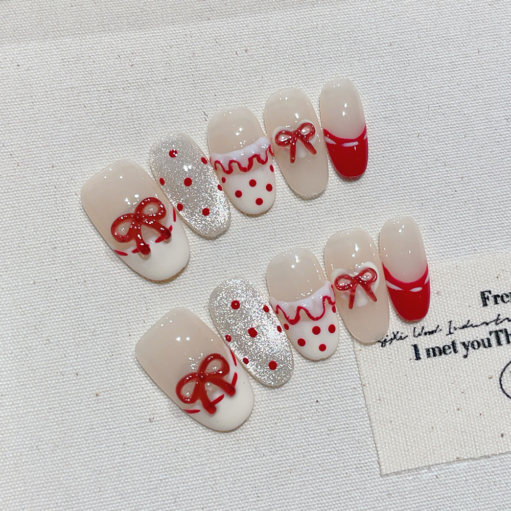 Kit de 10 Uñas Postizas Ovalad - Nail Art Red reseña y precio