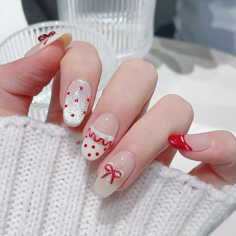 Kit de 10 Uñas Postizas Ovalad - Nail Art Red reseña y precio