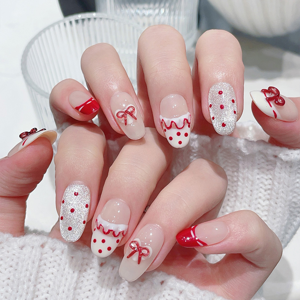 Kit de 10 Uñas Postizas Ovalad - Nail Art Red reseña y precio
