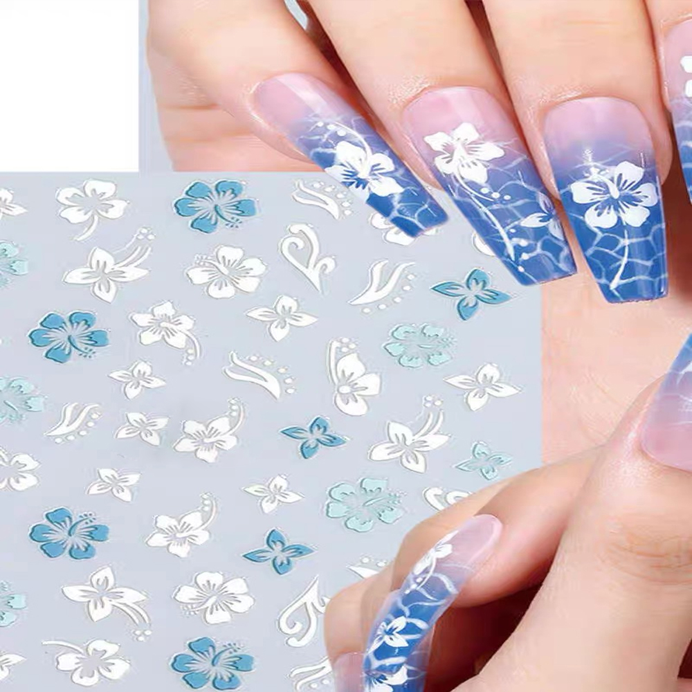 5D flor de hibisco pegatina en - Nail Art Elegan reseña y precio