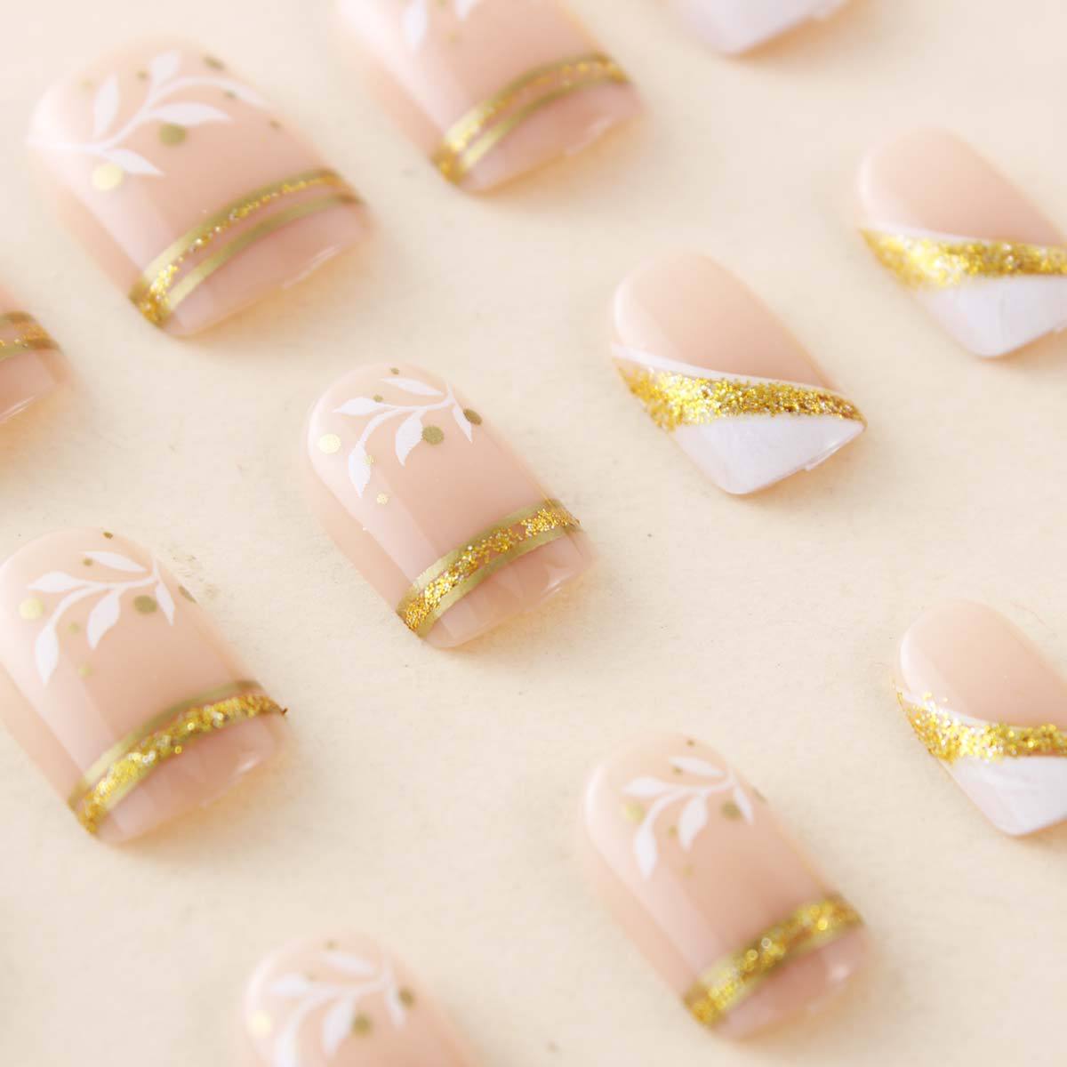 Uñas postizas cortas cuadradas - Nail Art Glitter reseña y precio