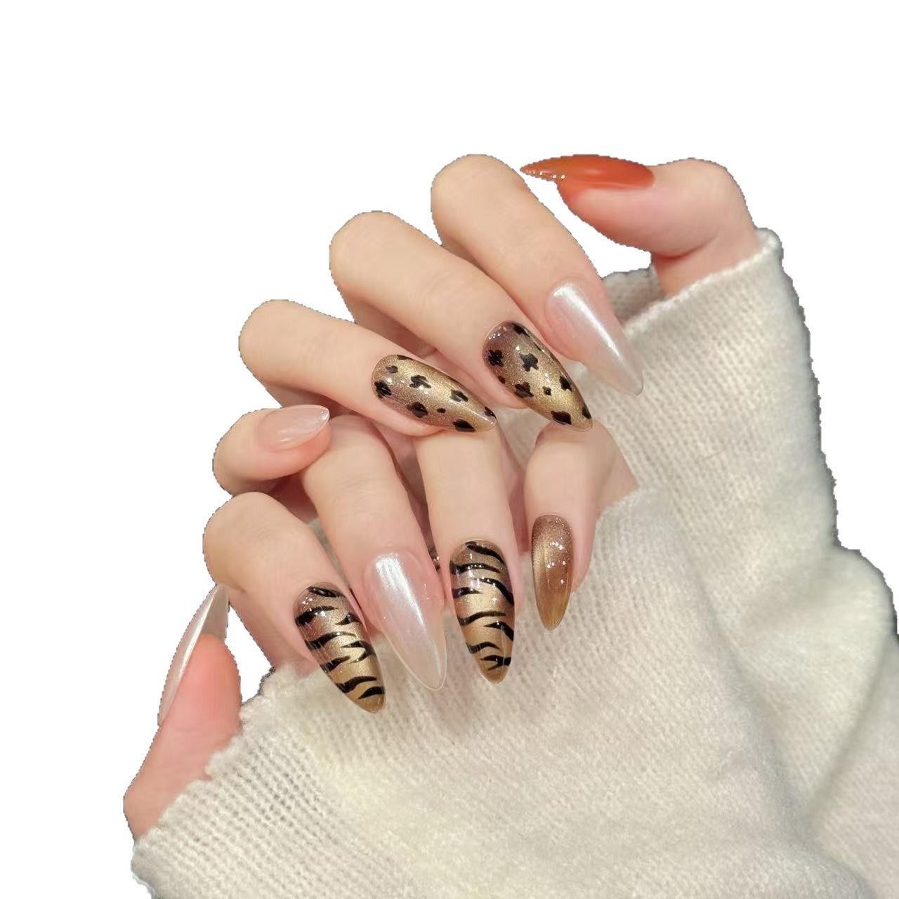 10 Uds. De uñas postizas hecha - Nail Art Zebra Design reseña y precio