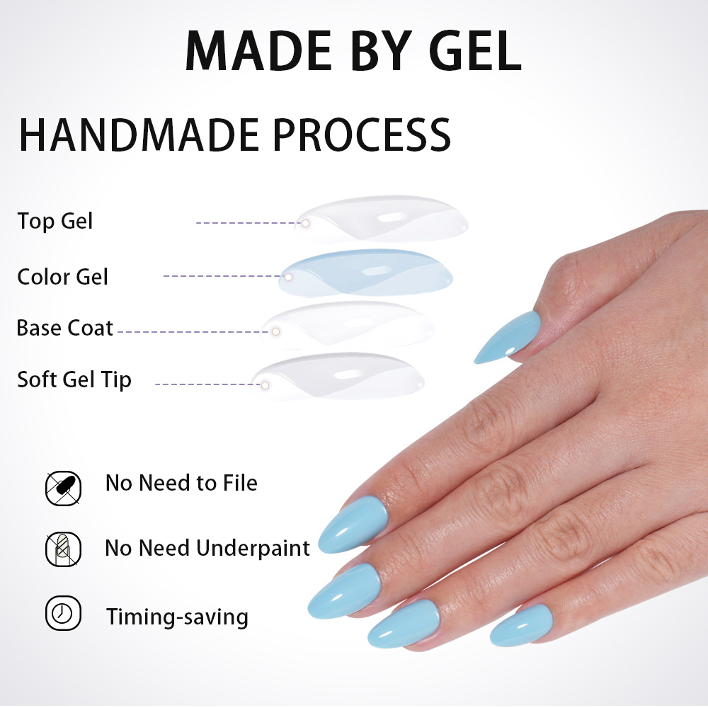 VITAGWX 32 Uñas Postizas Adhes - Nail Art Glitter reseña y precio