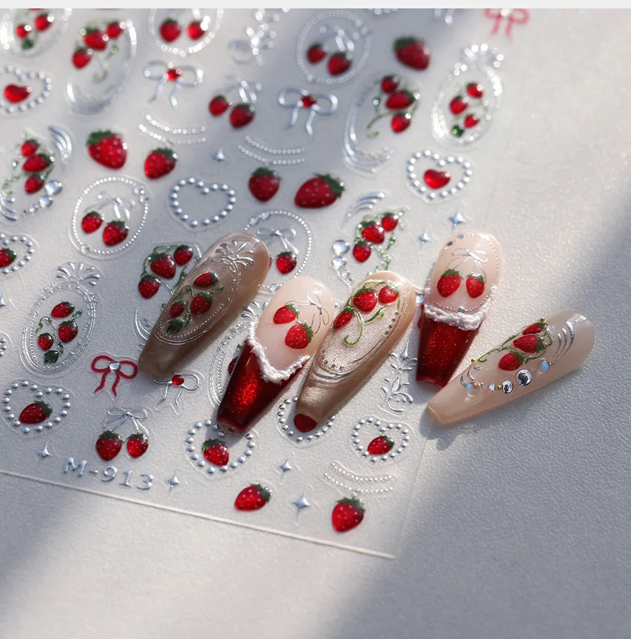 Preciosa fruta roja, fresa, ce - Nail Art Zelda reseña y precio
