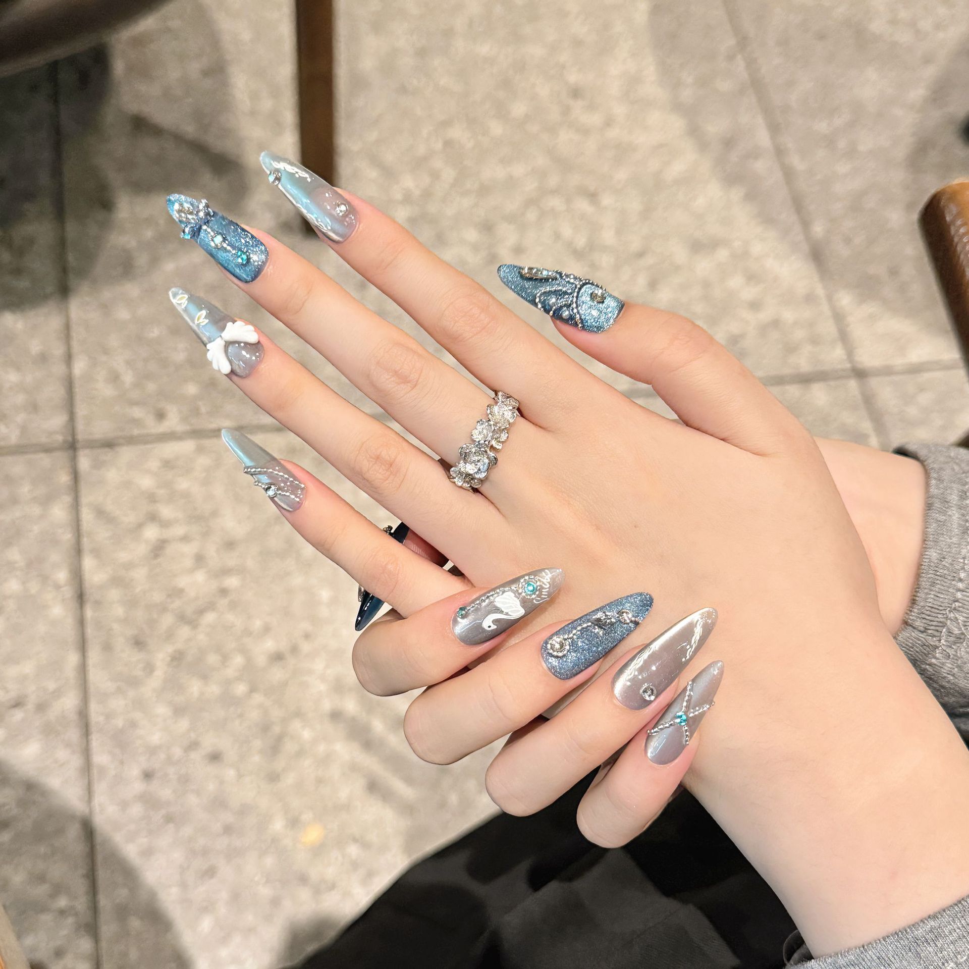 10 Uds. De uñas postizas hecha - Nail Art Glitter reseña y precio