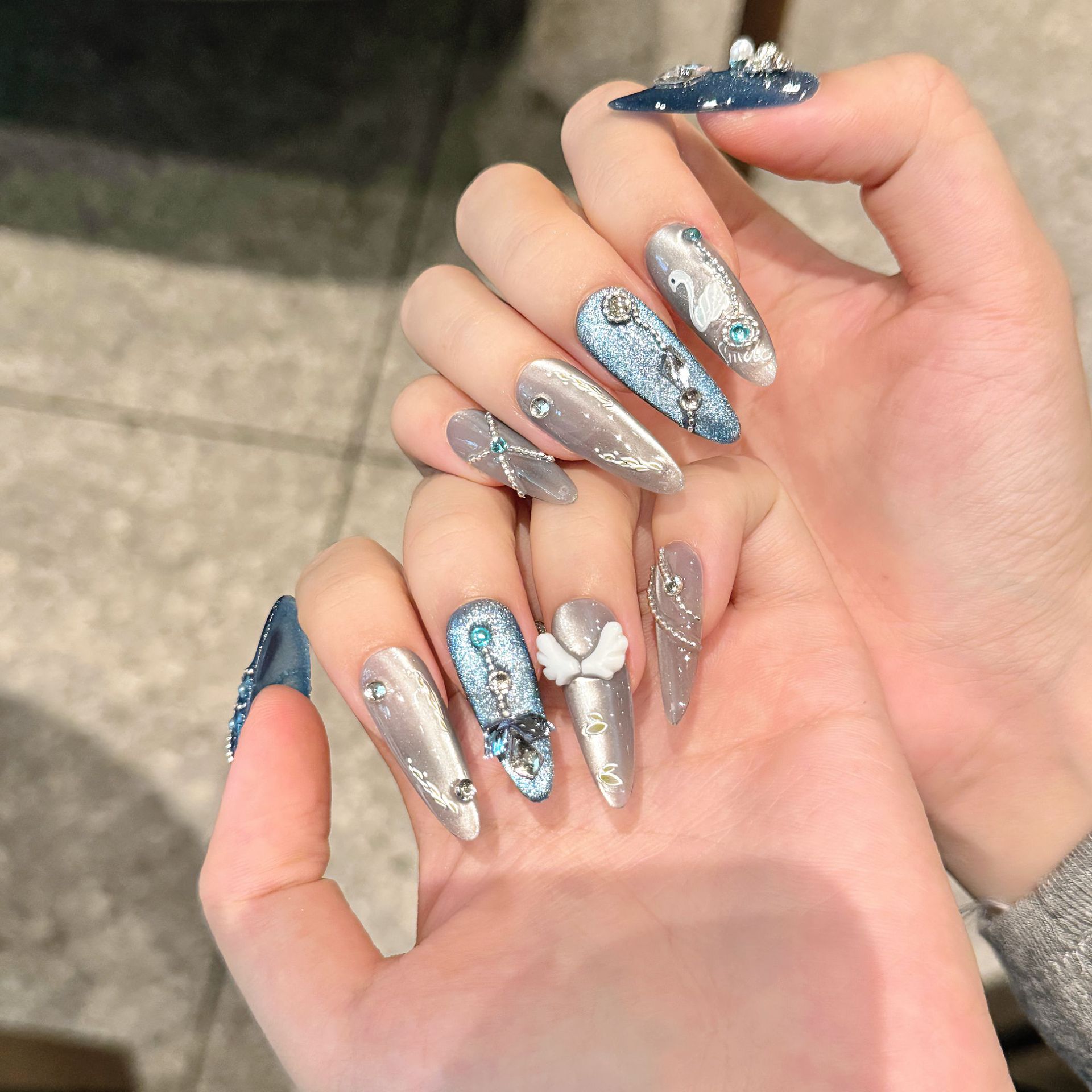 10 Uds. De uñas postizas hecha - Nail Art Glitter reseña y precio