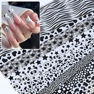 10 piezas de láminas de transf - Nail Art Zebra Design reseña y precio