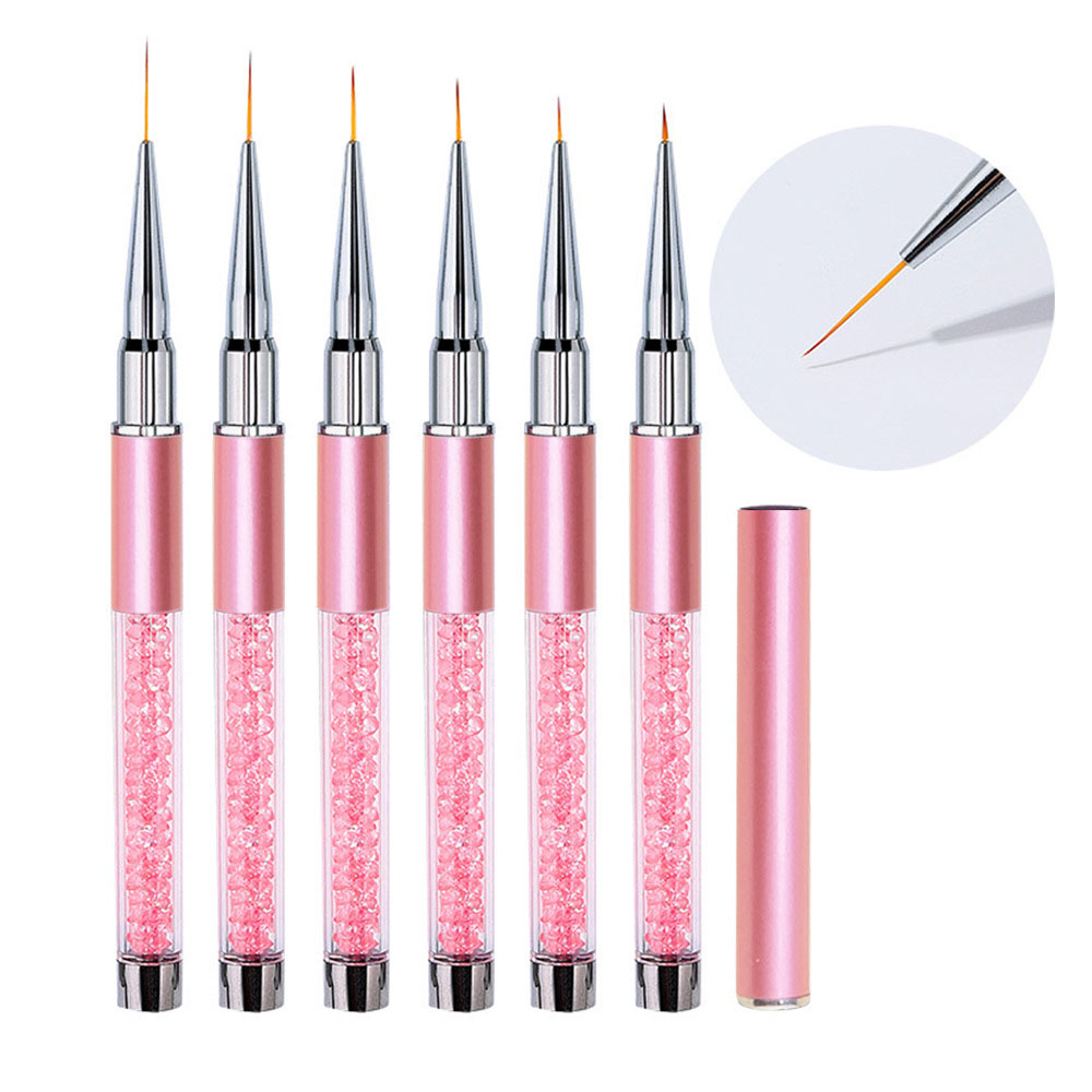 Juego de 6 Pinceles de Acrílic - Nail Art Sch reseña y precio