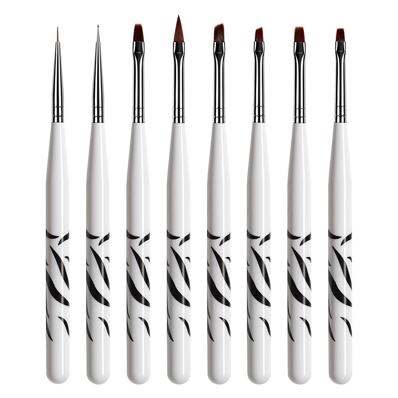 Juego de 8 pinceles para decor - Nail Art Zebra Design reseña y precio