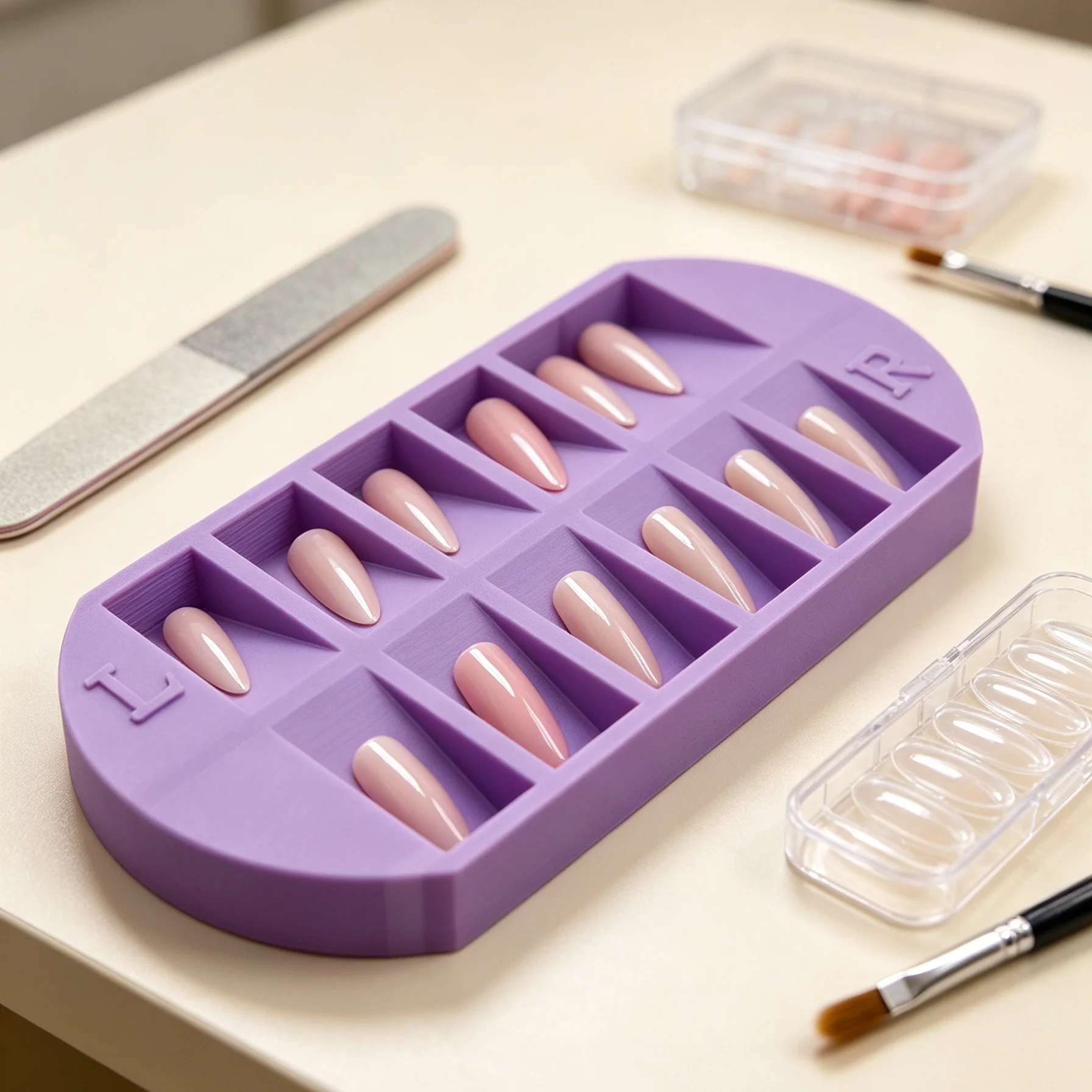 Bandeja organizadora de puntas - Nail Art Sch reseña y precio