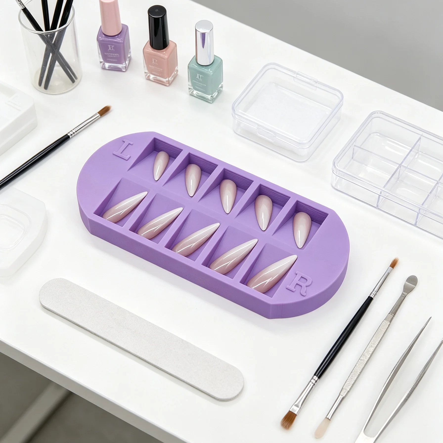 Bandeja organizadora de puntas - Nail Art Sch reseña y precio