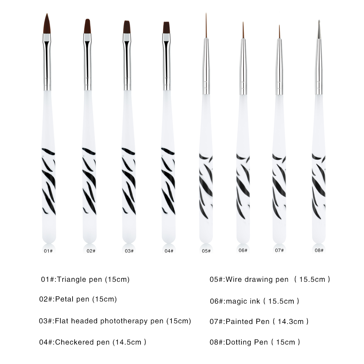 Juego de pinceles para uñas co - Nail Art Zebra Design reseña y precio