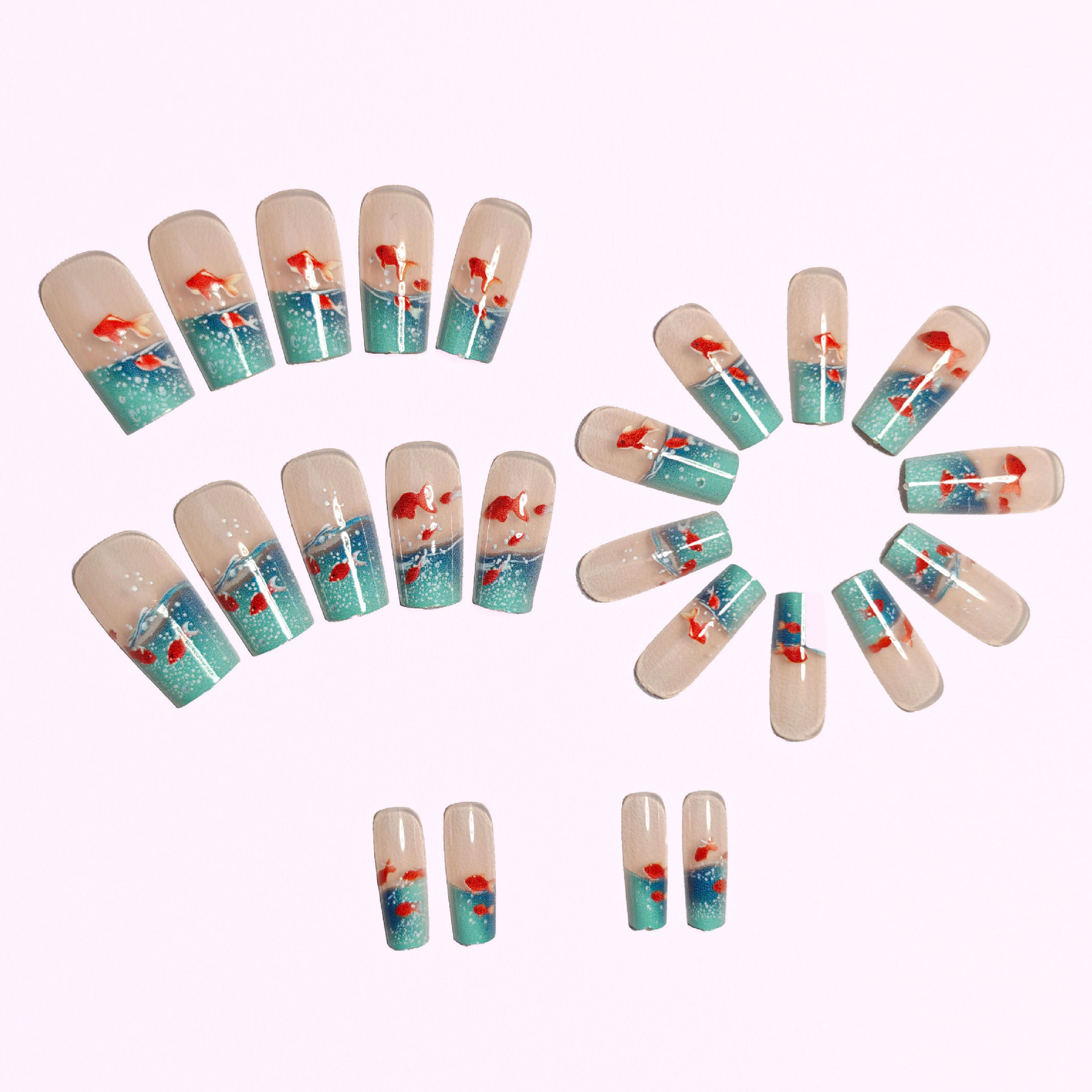 Uñas postizas cuadradas de lon - Nail Art Red reseña y precio