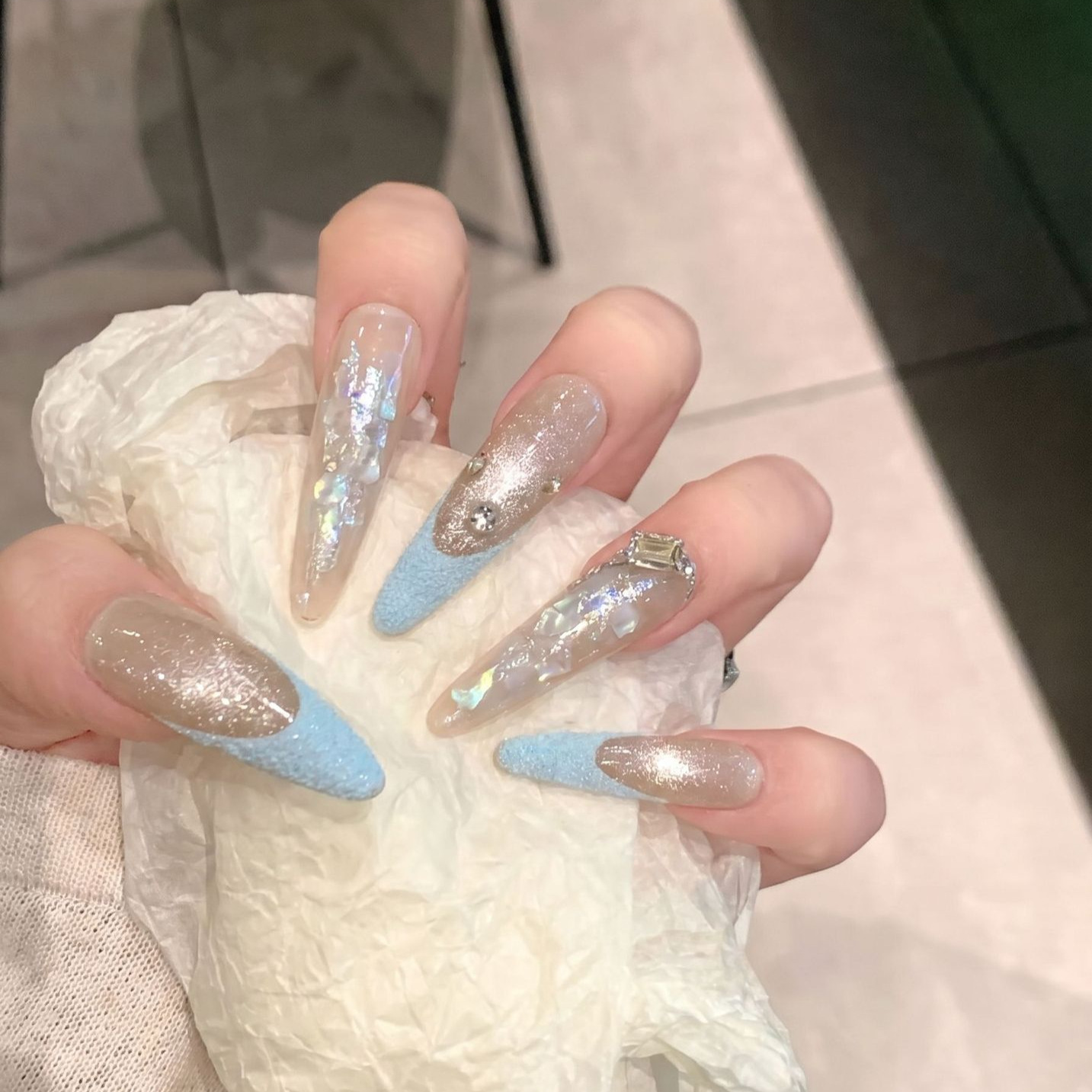 Presione en las uñas 10 Uds. M - Nail Art Glitter reseña y precio