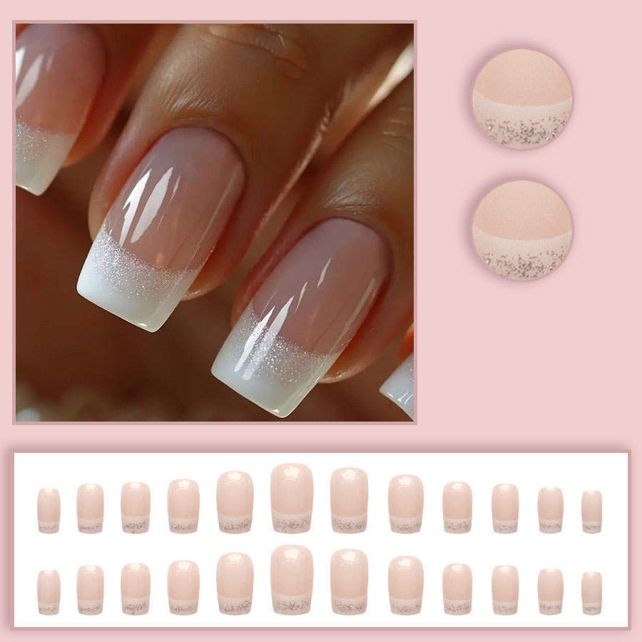 24 piezas/set de uñas postizas - Nail Art Glitter reseña y precio