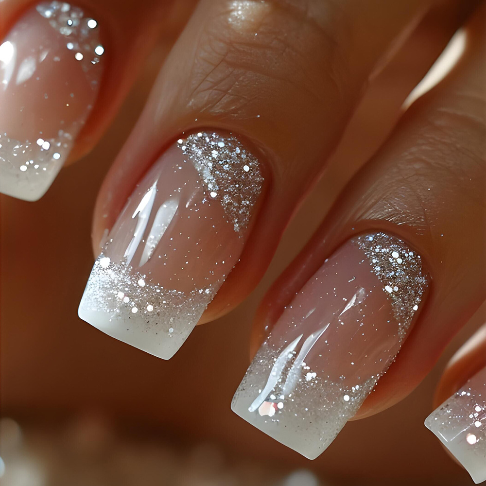 24 piezas/set de uñas postizas - Nail Art Glitter reseña y precio