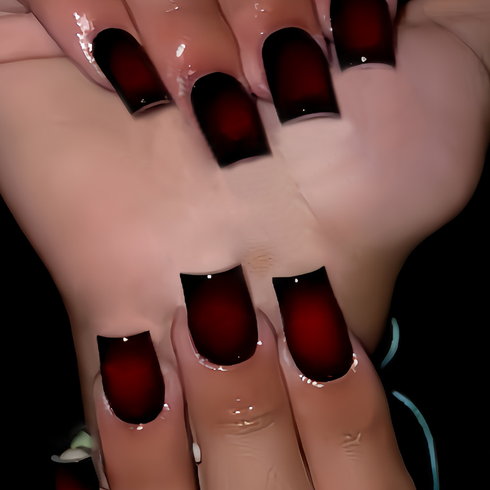 Uñas postizas cortas cuadradas - Nail Art Red reseña y precio