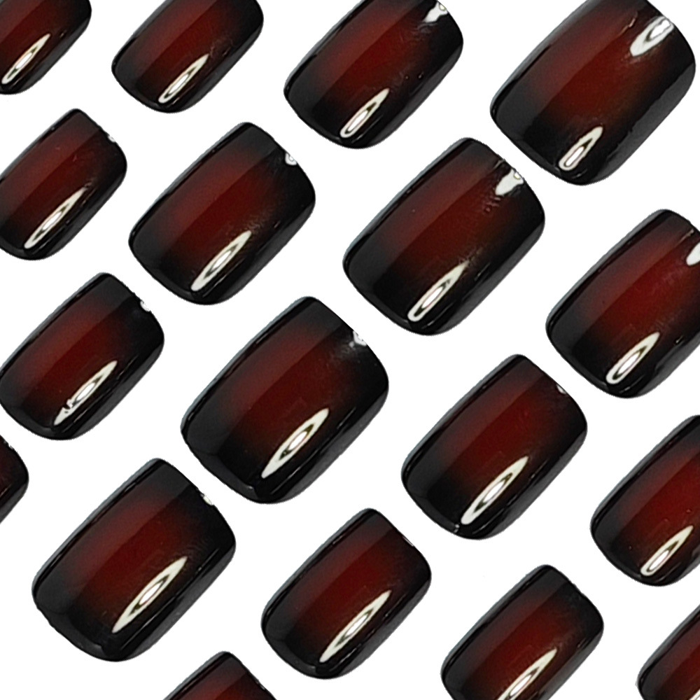 Uñas postizas cortas cuadradas - Nail Art Red reseña y precio