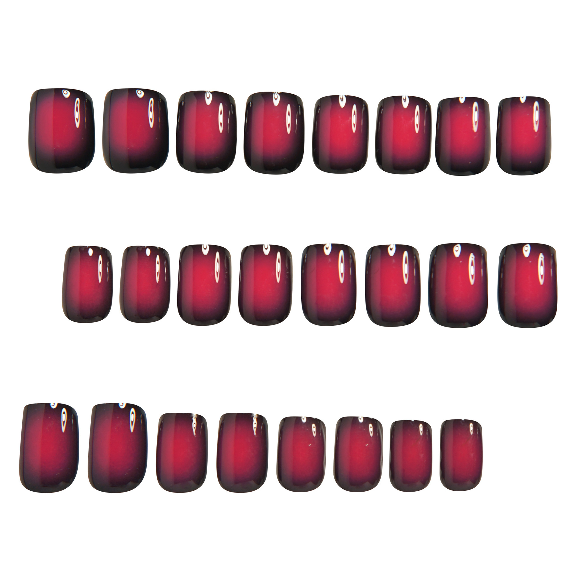 Uñas postizas cortas cuadradas - Nail Art Red reseña y precio
