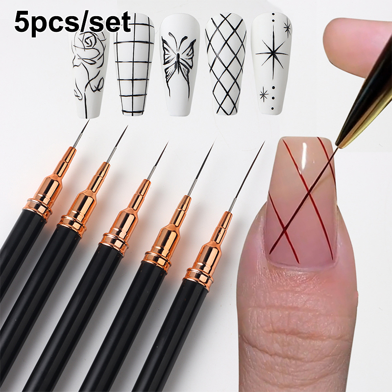 # Juego de 5 pinceles profesio - Nail Art Sch reseña y precio