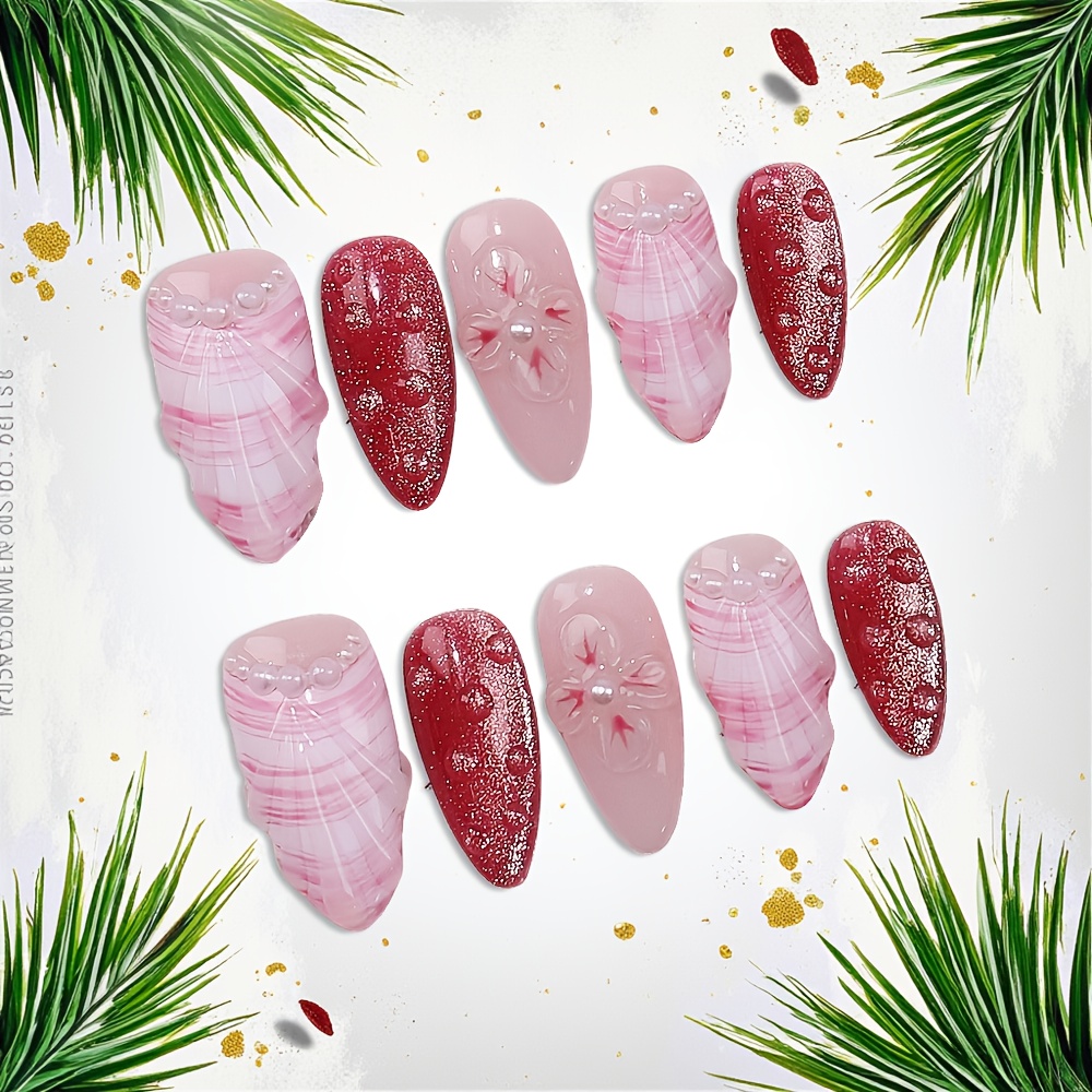 Kit de 10 Uñas Postizas Median - Nail Art Red reseña y precio