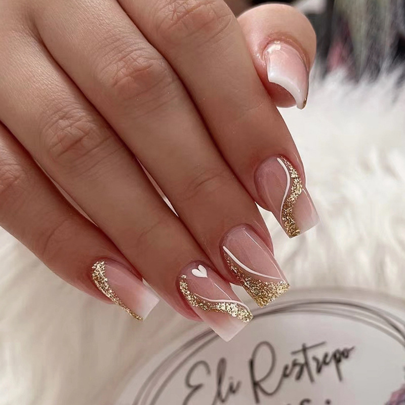 Uñas postizas cortas y mediana - Nail Art Glitter reseña y precio