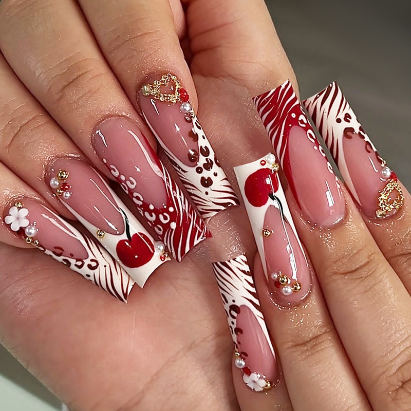 24 Uñas Postizas Largas con Fo - Nail Art Glitter reseña y precio