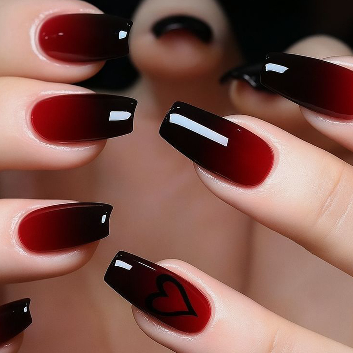 Uñas postizas cortas y mediana - Nail Art Red reseña y precio