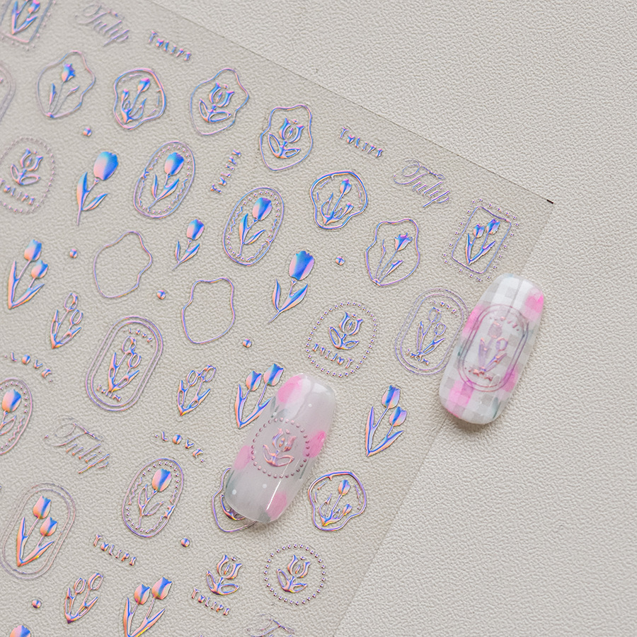 Pegatinas florales 5D de lujo  - Nail Art Zelda reseña y precio