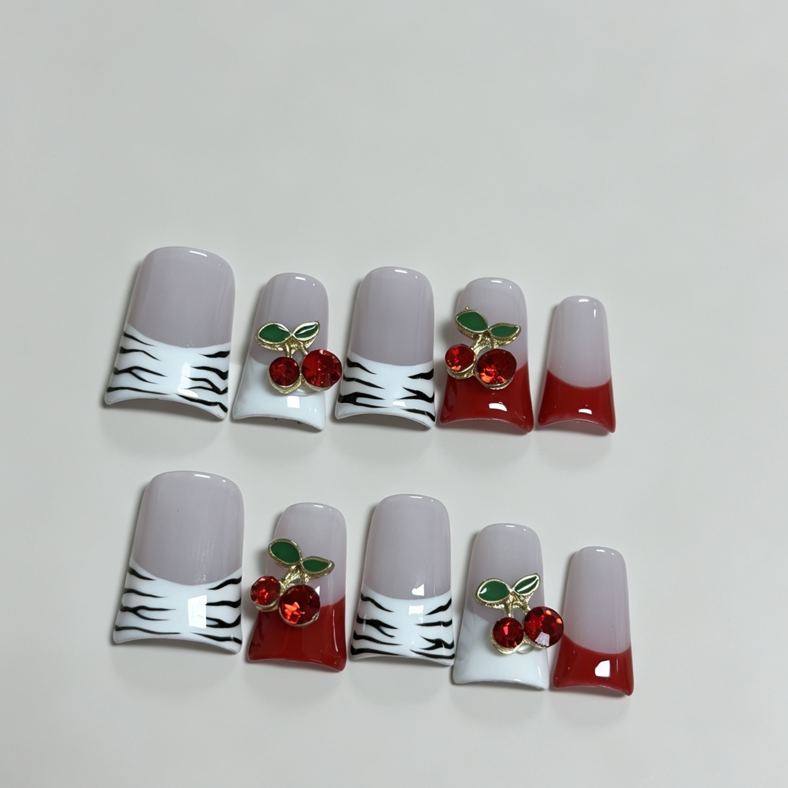 Uñas postizas cuadradas median - Nail Art Red reseña y precio