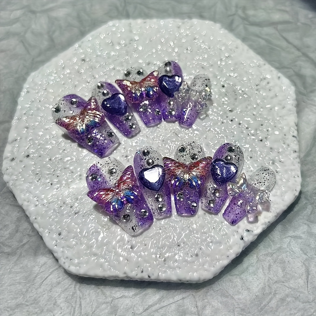 10 piezas de uñas postizas de  - Nail Art Red reseña y precio