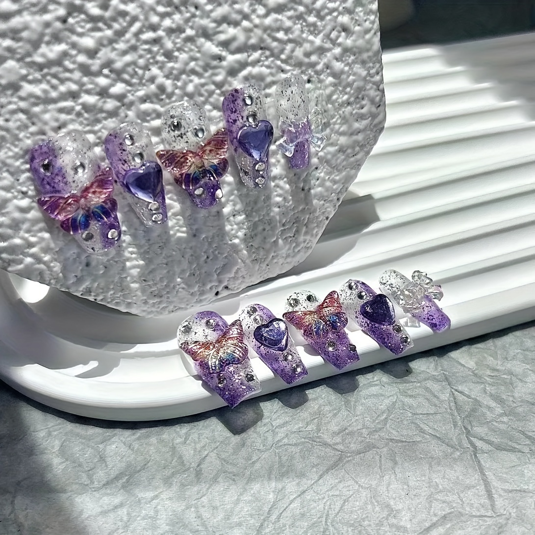 10 piezas de uñas postizas de  - Nail Art Red reseña y precio