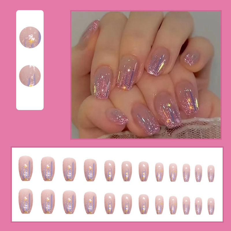 Uñas postizas cortas para muje - Nail Art Glitter reseña y precio