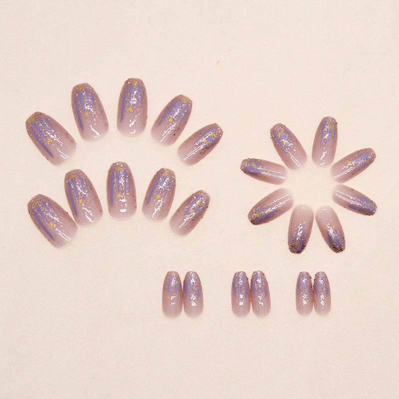 Uñas postizas cortas para muje - Nail Art Glitter reseña y precio