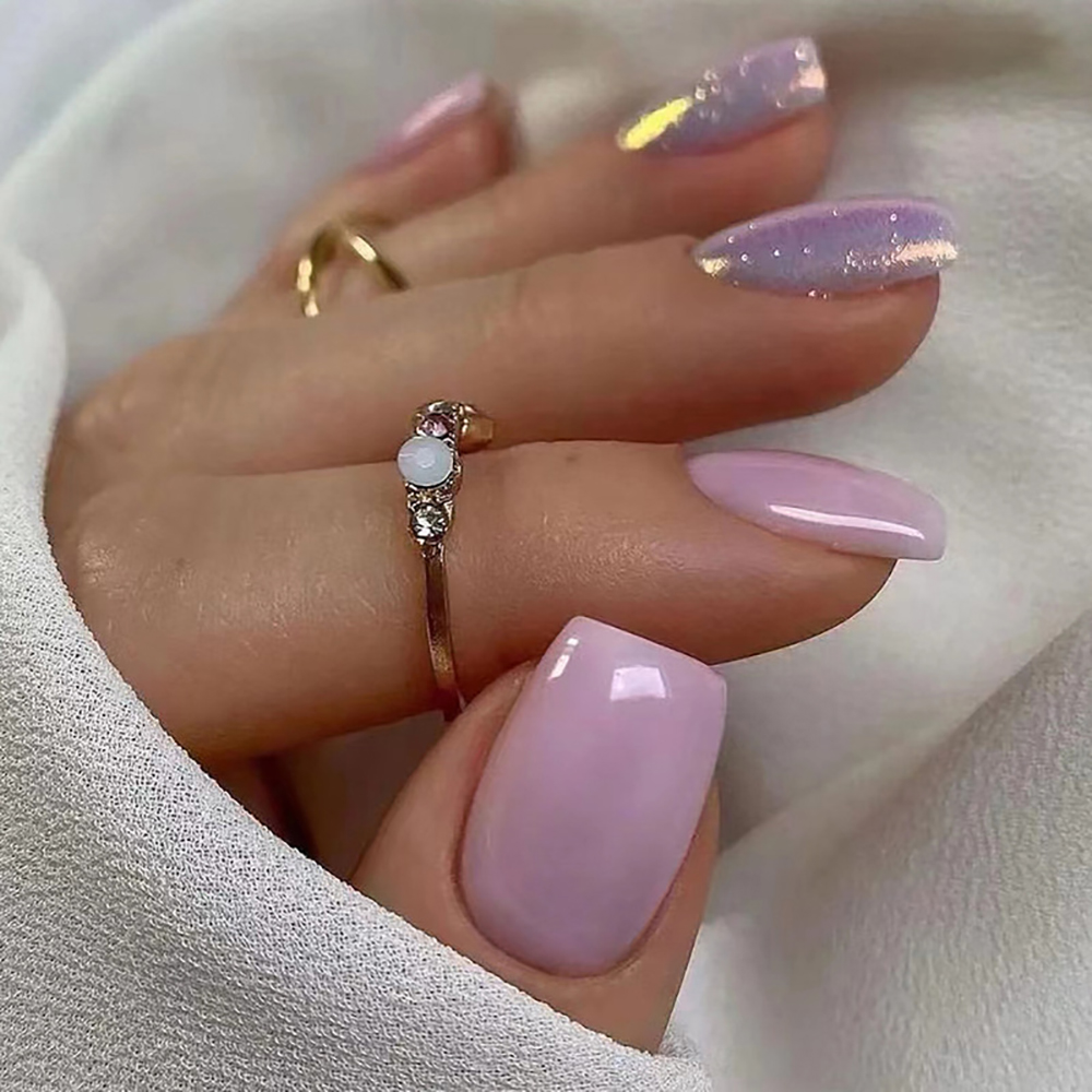 Uñas postizas cortas para muje - Nail Art Glitter reseña y precio