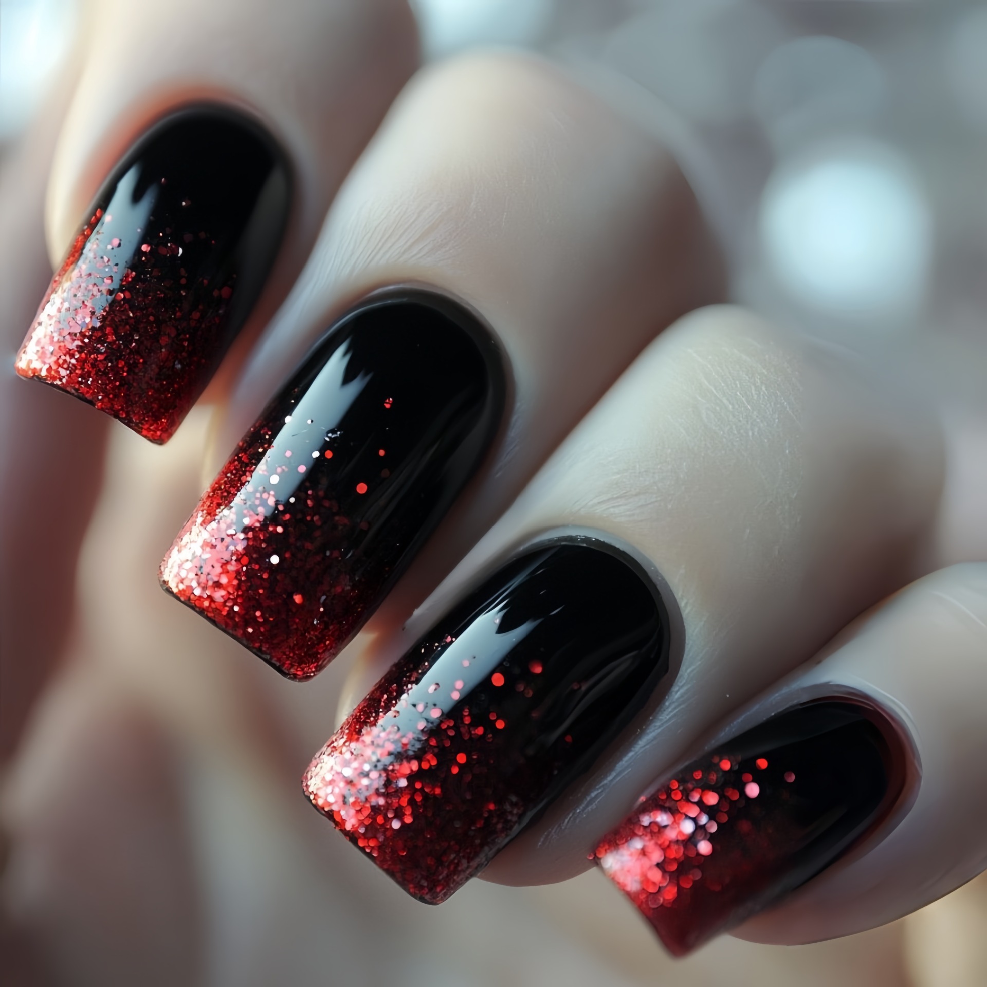 Uñas postizas medianas cortas, - Nail Art Glitter reseña y precio