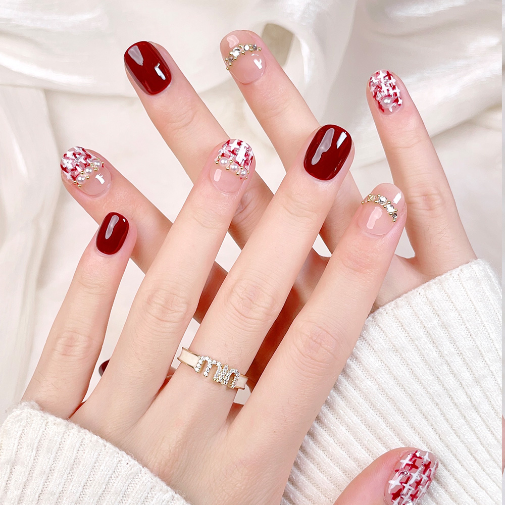 Kit de 10 Uñas Postizas Cortas - Nail Art Red reseña y precio