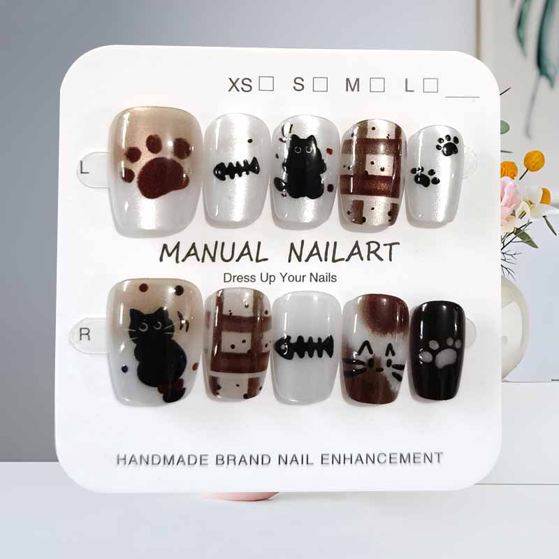 10 Uds. De bonito dibujo de ga - Nail Art Pink Cat Eye reseña y precio