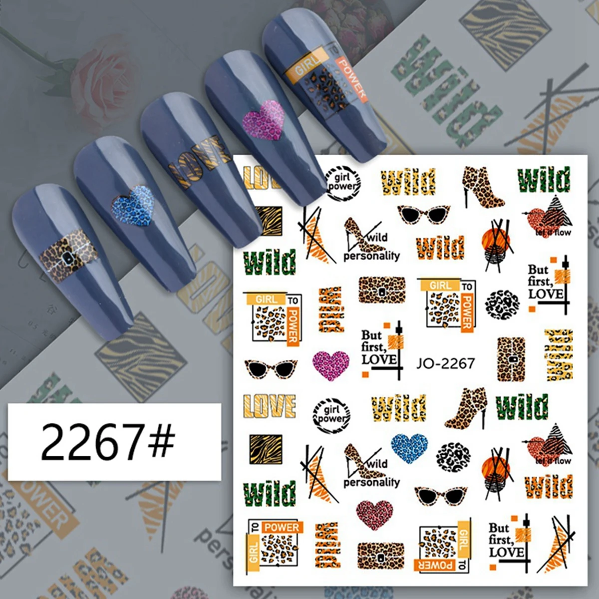 Serie de pegatinas con estampa - Nail Art Zebra Design reseña y precio